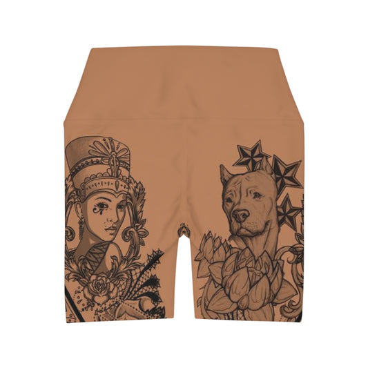 Melanin Queen High Waisted Yoga Shorts image 4