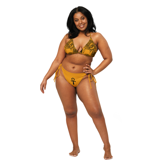 All-over print recycled string bikini image 0